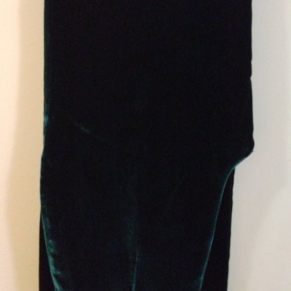 Zara Emerald Green Velvet Pants Trousers Women Medium - Picture 1 of 4